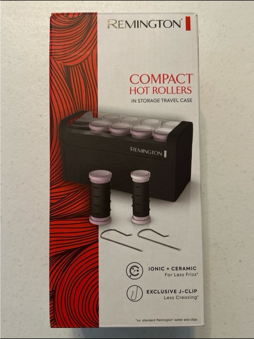 New Remington compact hot rollers in storage travel case